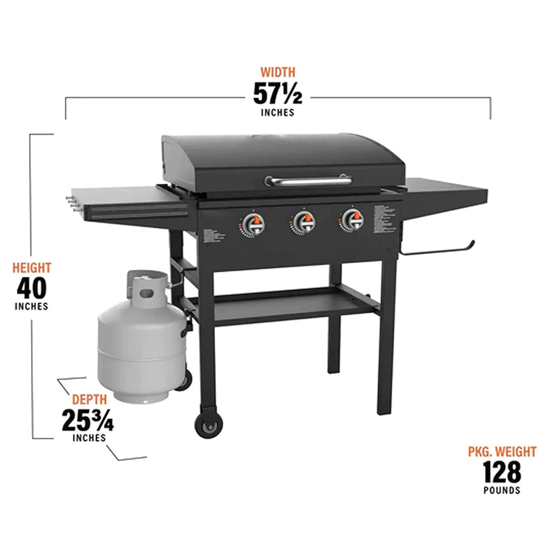 Griddle 2080 with Hood XL Griddle Original 3-Burner Outdoor Flat Top Grill,Griddle Accessories, Seasoning, and Wholesalehome Gloves and Cloth