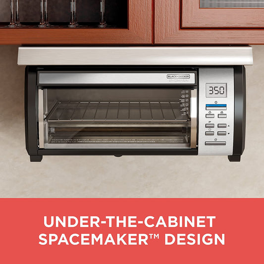 Spacemaker Under-Counter Toaster Oven, Black/Stainless Steel, TROS1000D