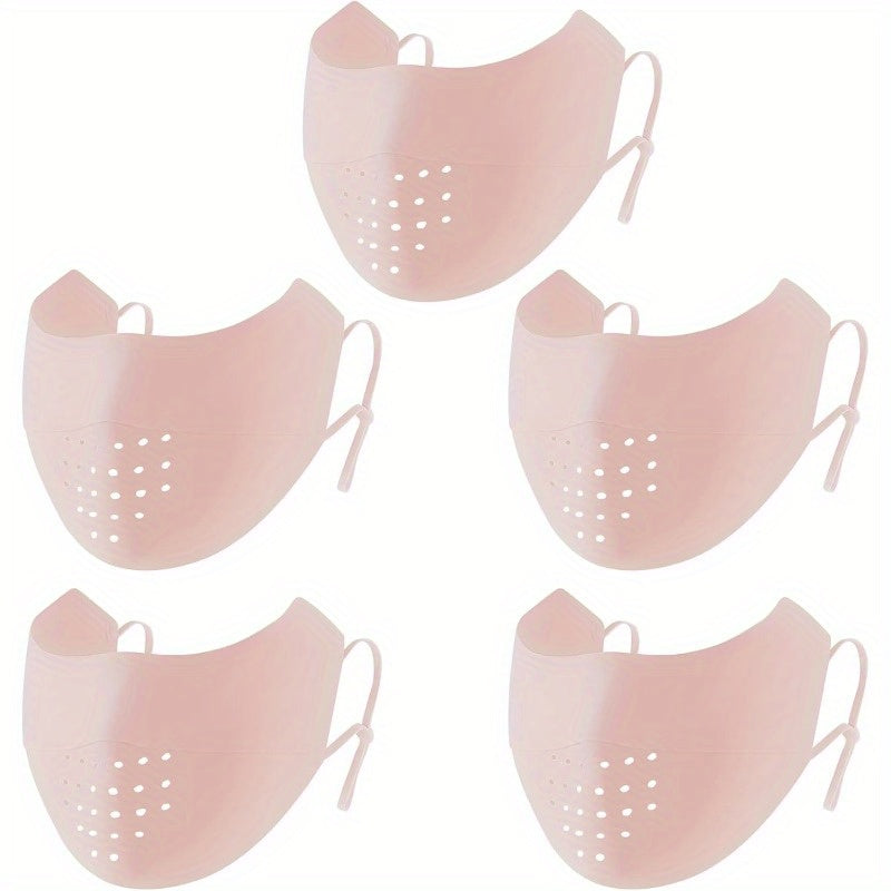 Sun Protective Face Mask with Adjustable Elastic Bands - Breathable Viscose Fiber, Washable & Reusable Sunscreen for Golf Sports Outdoor Activities