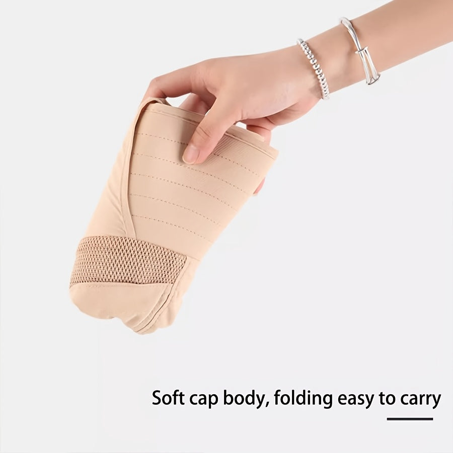 1pc, unisex wide brim buni hat, adjustable neck strap, breathable mesh, hat shawl mask 3in 1, summer travel beach hat, perfect for summer beach outdoor hiking trips