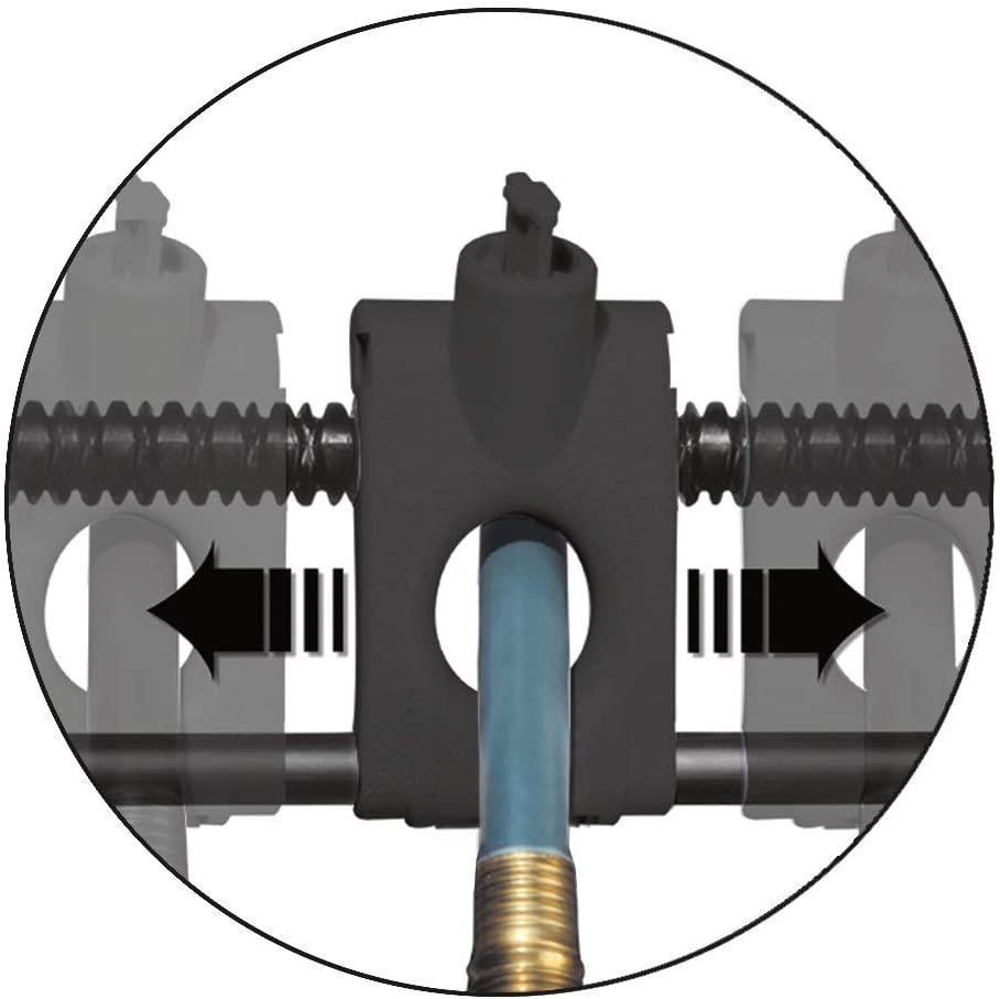 Suncast Aquawinder 125 Wicker Garden Hose Reel Lightweight Portable Hands Free Water Powered Retractable Hose Reel Java