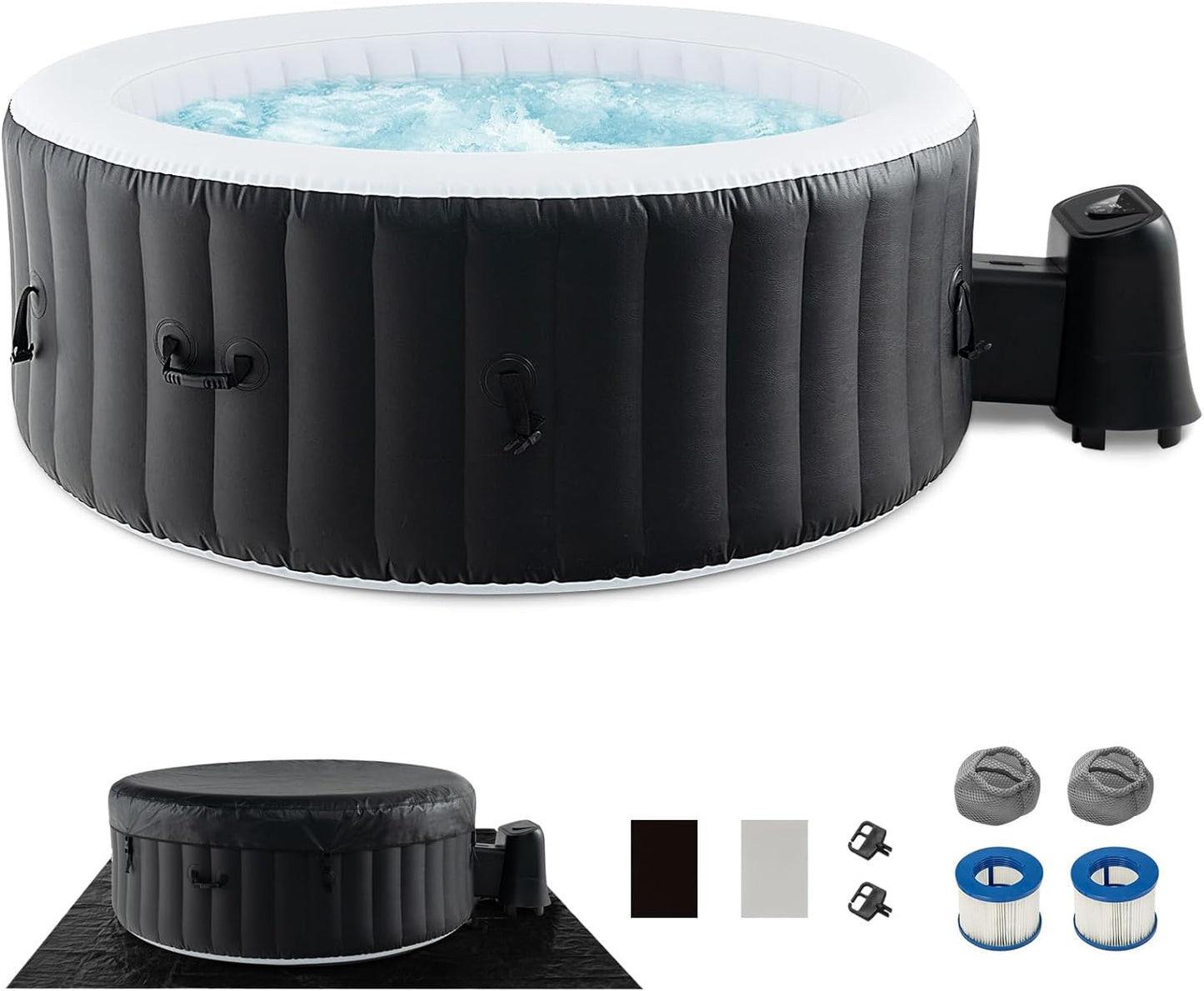 Inflatable Hot Tub, Blowup Pool Hottub, Portable Outdoor Water SPA