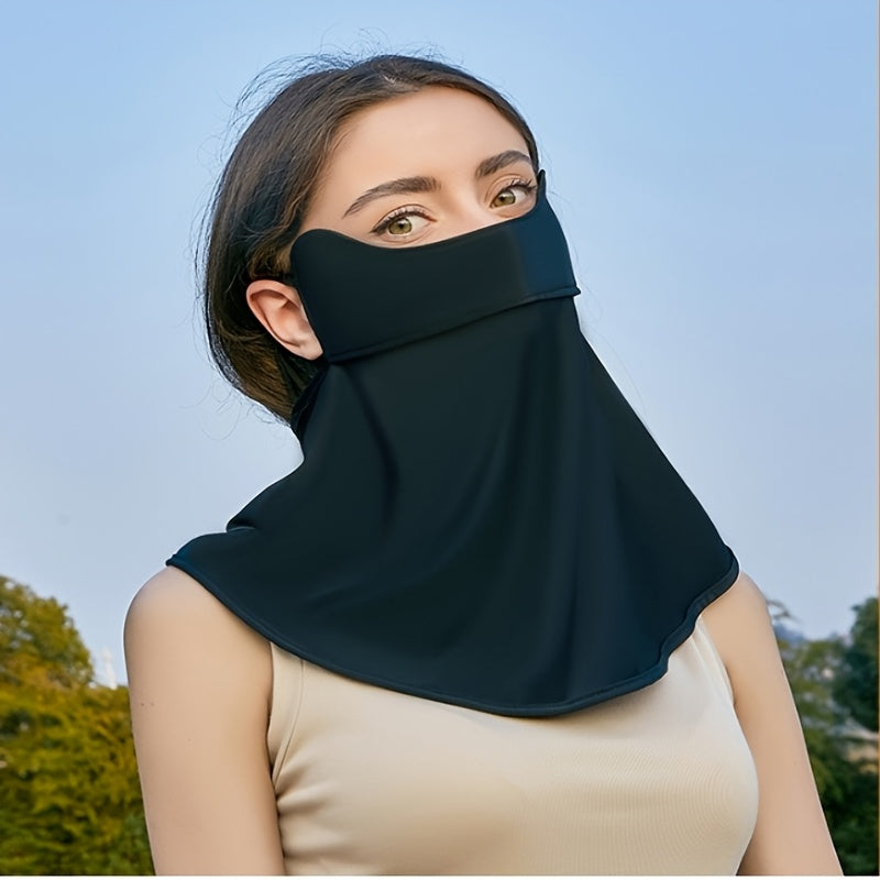 Windproof Face Mask Windproof, Dustproof Breathable Women's Face Mask - Ice, Sunshade Knit Nylon Fabric | Outdoor Activities, Stylish Design, Comfortable Wear, Available in Pink, Gray, Blue, Black, Outdoor Running