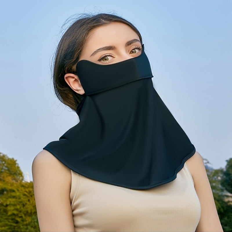 Windproof Face Mask Windproof, Dustproof Breathable Women's Face Mask - Ice, Sunshade Knit Nylon Fabric | Outdoor Activities, Stylish Design, Comfortable Wear, Available in Pink, Gray, Blue, Black, Outdoor Running