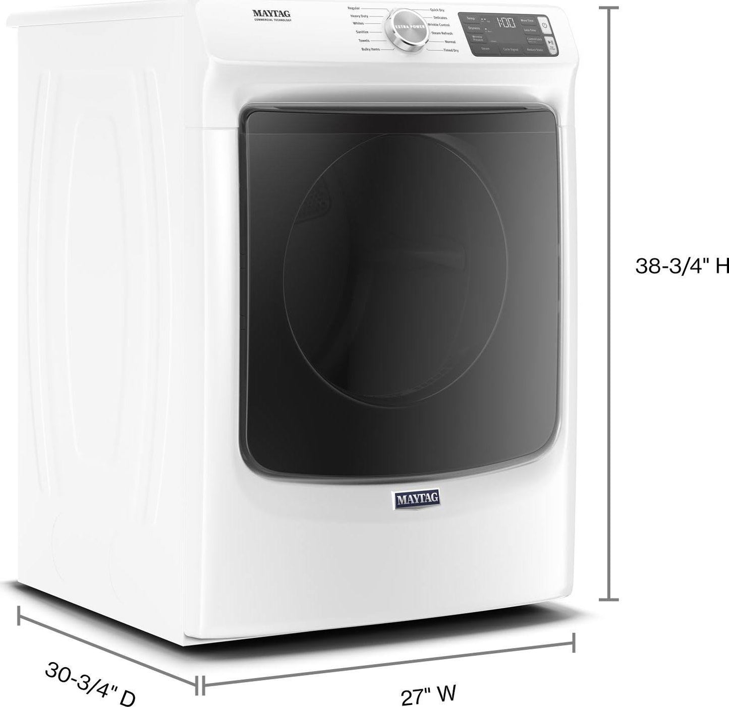 MED6630HW Front-Loading Electric Dryer - White