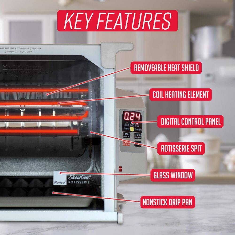 Digital Platinum Showtime Countertop Rotisserie Oven ST5000PLAT