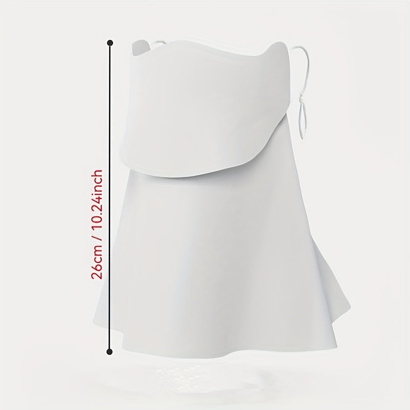 Women's Fashion Breathable Elastic Sunshade Mask - Wide Coverage Reusable Face Cover for Spring & Summer, All-Weather Outdoor Activities, Casual Style, Hand Wash\u002FDry Clean, Mask, Summer, Lightweight Design, Comfortable Fit